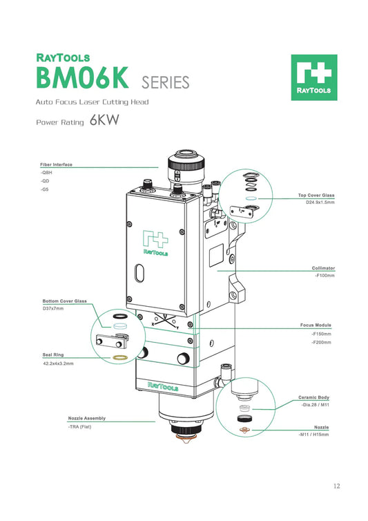 RayTools BM06K Auto Focus Laser Cutting Head